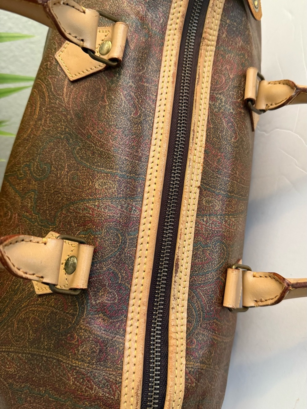 Vintage Etro Milano Paisley Coated Boston Bag - Picture 13 of 14